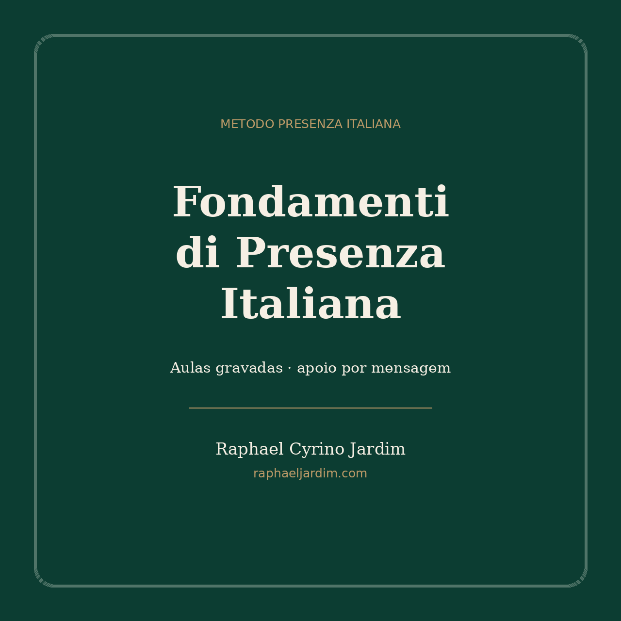 Logo elegante do produto Fondamenti di Presenza Italiana